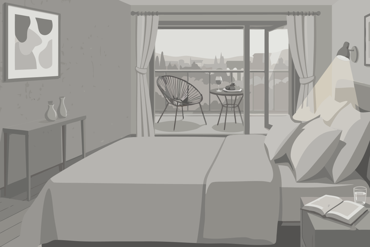Deluxe Tweepersoonskamer met Balkon